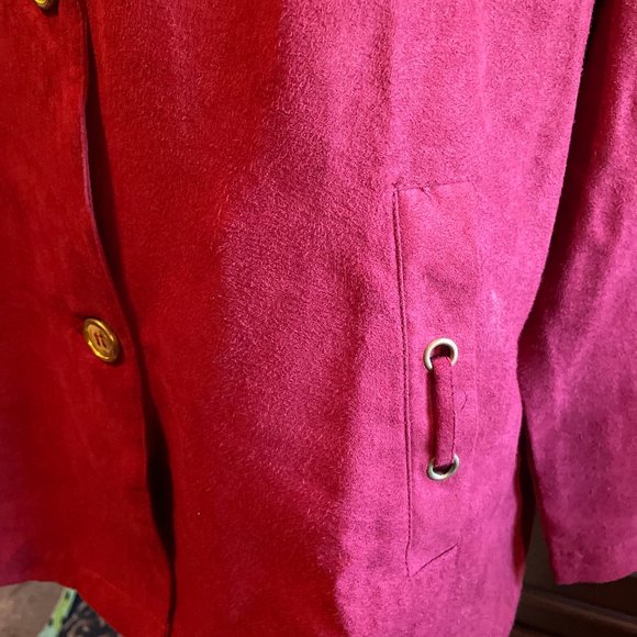 "Tudor Court" Burgundy Shirt Jacket - Picture 2 of 4